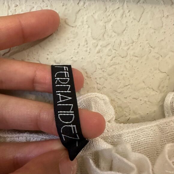 LISA MARIE FERNANDEZ Mira Ruffled Off-The-Shoulder Maxi Dress White - Picture 11 of 16